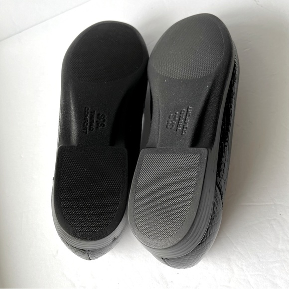 SAS Black Patent Leather Snake Print Embossed Loafers Size 12 N - Picture 8 of 10